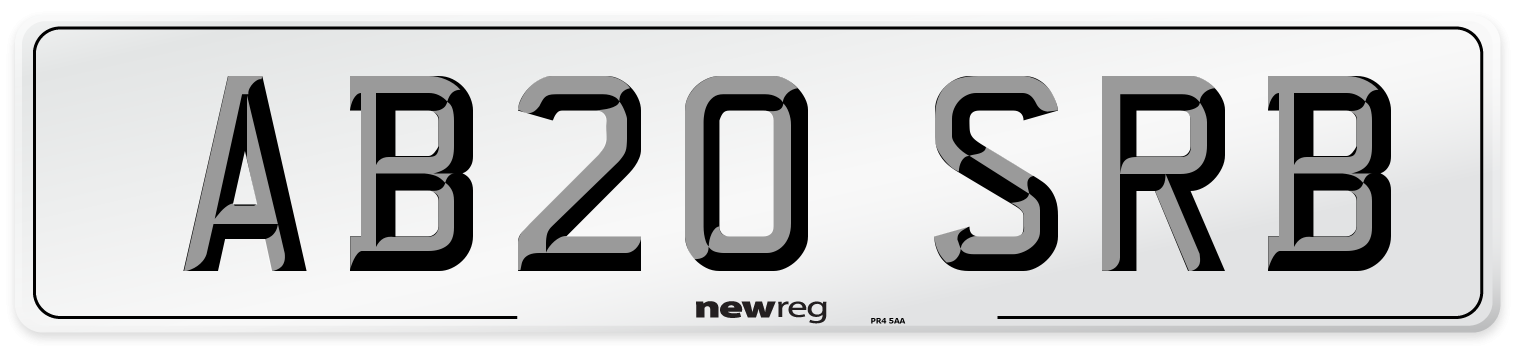 AB20 SRB Number Plate from New Reg